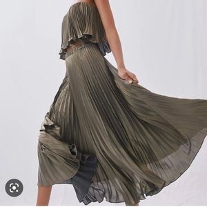 Anthropologie Two Piece Pleated Dress